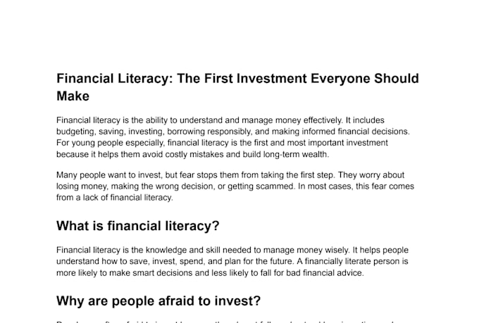 write engaging finance blogs